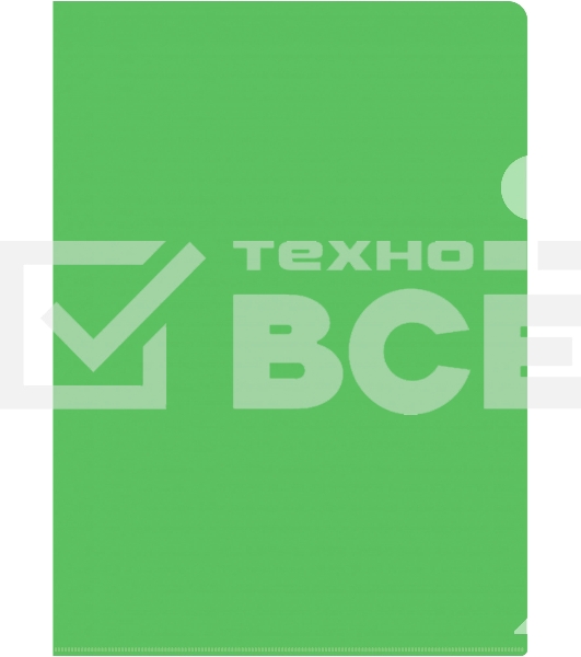Папка-уголок Silwerhof Eco тисненый A4 пластик 0.12мм зеленый