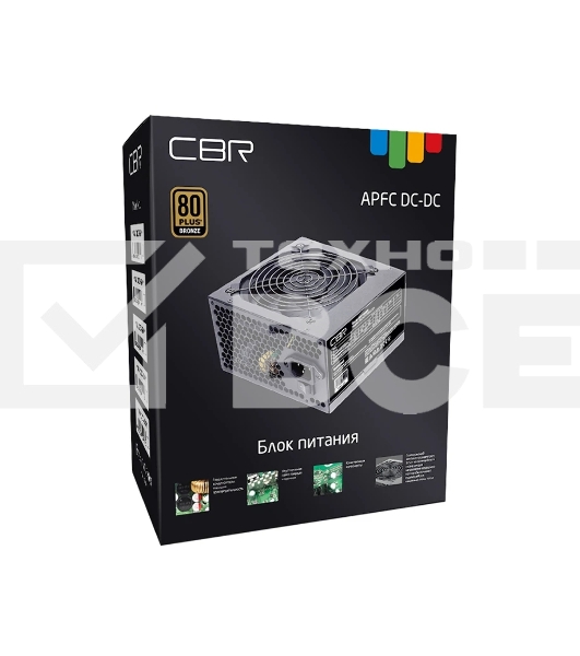 Блок Питания CBR PSU-ATX450-12GM, 450Вт,80 PLUS Bronze, 120мм, черный