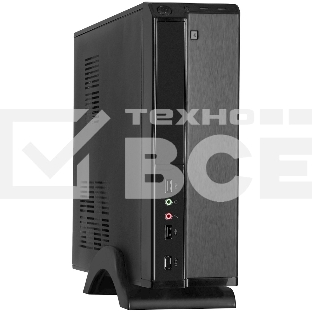 Компьютерный корпус ExeGate EX268691RUS Компьютерный корпус MiniITX ExeGate MI-207 Black, miniITX/mATX, (M450, 80мм), 2хUSB, Audio
