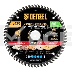Пильный диск по ламинату Denzel ф185 х 30 мм, 60 зубьев 733847, фото 1