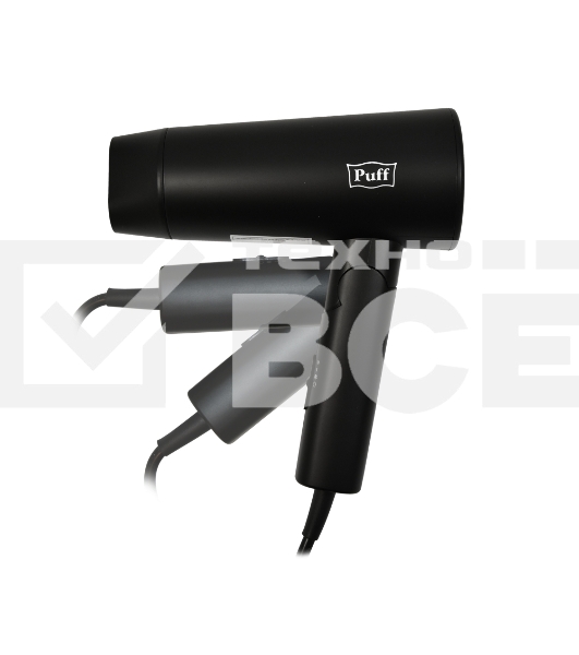 Фен для волос Puff 1301Bl, черный, 1,3 кВт