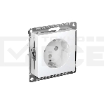 Механизм розетки 1-м СП AtlasDesign с заземл. 16А белый, SchE ATN000143, фото 1