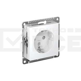 Механизм розетки 1-м СП AtlasDesign с заземл. 16А белый, SchE ATN000143