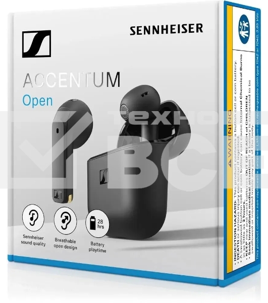 Наушники вкладыши Sennheiser ACCENTUM OPEN черный беспроводные bluetooth в ушной раковине