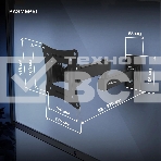 Кронштейн для телевизора Hyundai GL-N1 черный 10'-27' макс.15кг настенный поворотно-выдвижной и наклонный, фото14