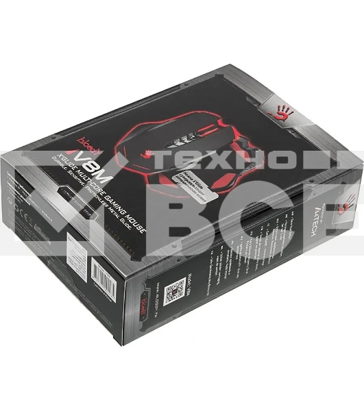 Мышь проводная A4Tech Bloody V8M Max черный, 12000 dpi, USB, кнопки - 10