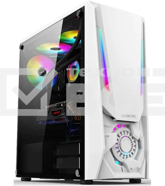 Корпус ALSEYE Reactor-W Mini-ITX/Micro ATX/ATX, USB2.0*2+HD Audio+USB3.0*1, 