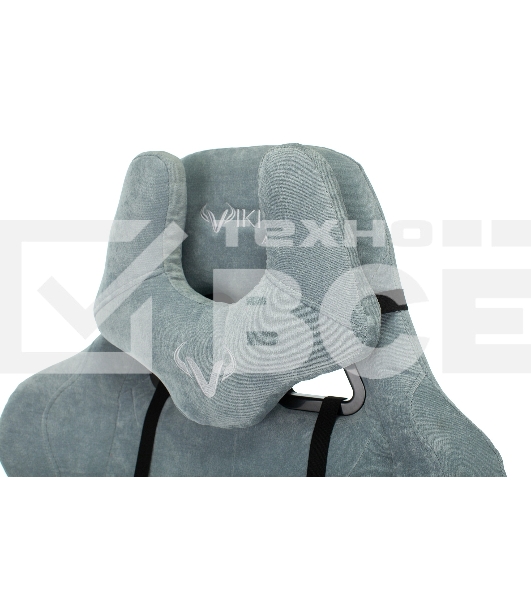 Кресло игровое Бюрократ VIKING KNIGHT LT28 FABRIC серо-голубой крестовина металл/пластик