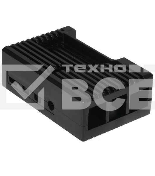 Корпус Qumo Aluminum case with black fan, Raspberry Pi 4, black(RS022)