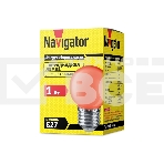 Лампа светодиодная Navigator 71 827 NLL-G45-1-230-R-E27 1В т шар E27 220-240В красн., фото2