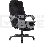 Кресло руководителя Бюрократ T-9950MSG-F Fabric черный Light-20, крестов. пластик, подст. для ног, фото 1
