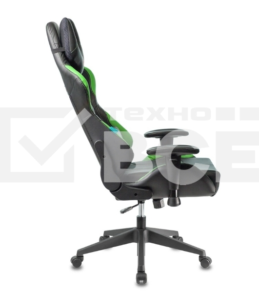 Кресло игровое Бюрократ VIKING 5 AERO LGREEN черный/салатовый искусственная кожа