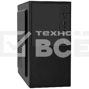 Компьютерный корпус Minitower ExeGate BAA-308UC-UNS450 (mATX, БП UNS450 с вент. 12см, 1хUSB/1хUSB 3.0/1хTypeC, HD Audio, черный)