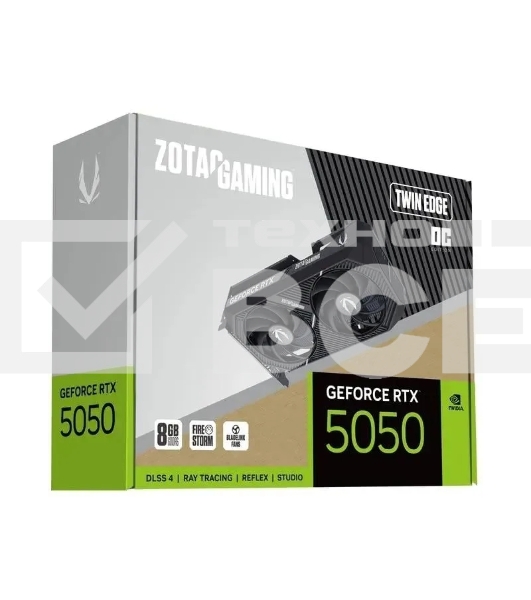 Видеокарта Zotac PCI-E 5.0 RTX 5050 TWIN EDGE OC NVIDIA GeForce RTX 5050 8Gb 128bit GDDR6 2602/20000 HDMIx1 DPx3 HDCP Ret