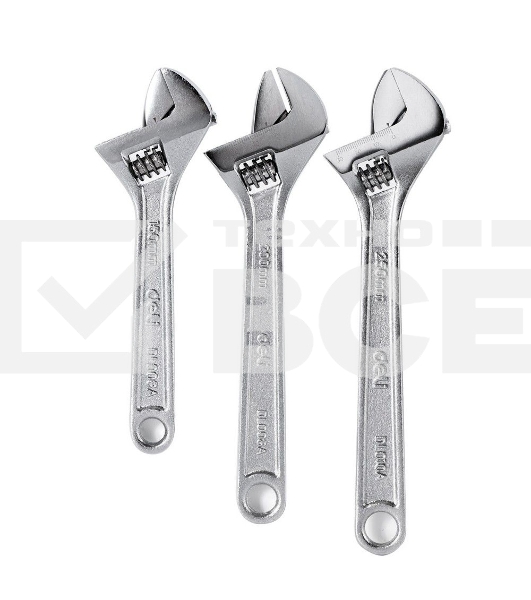 Набор разводных гаечных ключей Deli DL006A-3 3 шт 6