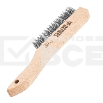 Щетка зачистная Denzel 4-х рядная, прямая проволока из нержавеющей стали с деревянной ручкой, EFP, фото7