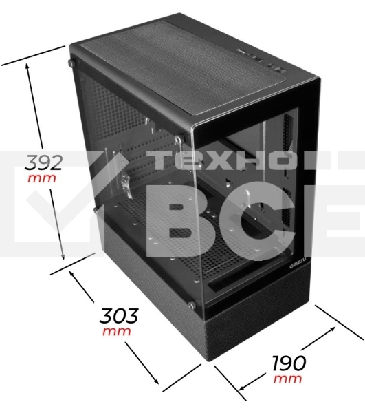 Корпус Ginzzu RX470 mATX