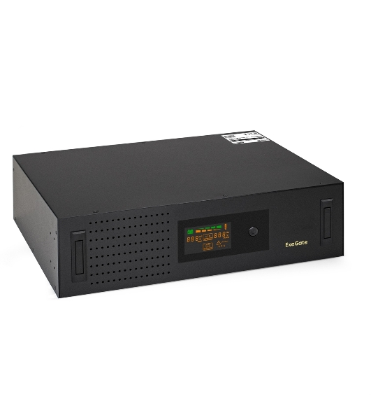 Источник бесперебойного питания ExeGate ServerRM UNL-3000.LCD.AVR.2SH.3C13.USB.3U 3000VA/1800W, Color LCD, AVR, 2*Schuko+3*C13, USB, 3U, установка в стойку, черный