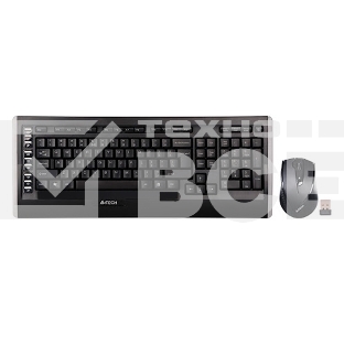 Комплект клавиатура+мышь A4TECH 9300F беспроводной, USB, 2000 DPI, чёрный