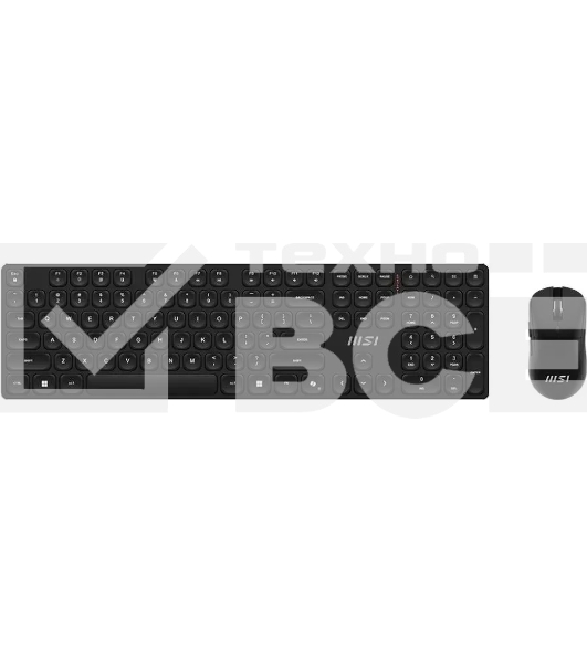 Комплект клавиатура+мышь MSI Forge K210 Combo беспроводной, USB, 1600 DPI, чёрный