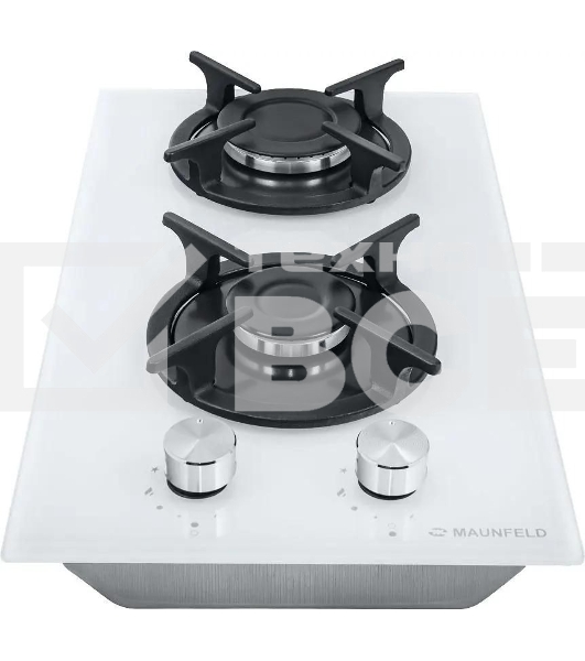 Газовая варочная панель Maunfeld EGHG.32.1CW/G, 2 конфорки, закаленное стекло, белый
