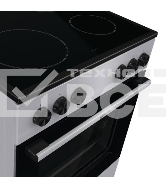 Плита электрическая Gorenje GEC6A11SG серый, конфорок 4 электрических, духовка 65 л, 60 см x 85 см x 60 см