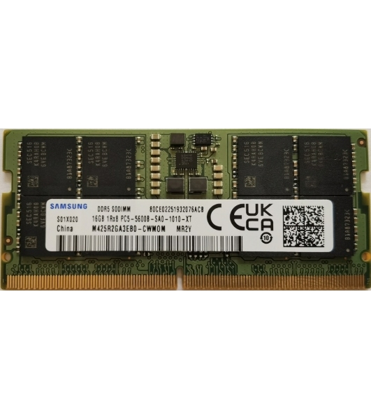 Оперативная память Samsung, DDR5, 16GB (1x16GB), 5600 MHz, CL46, SO-DIMM