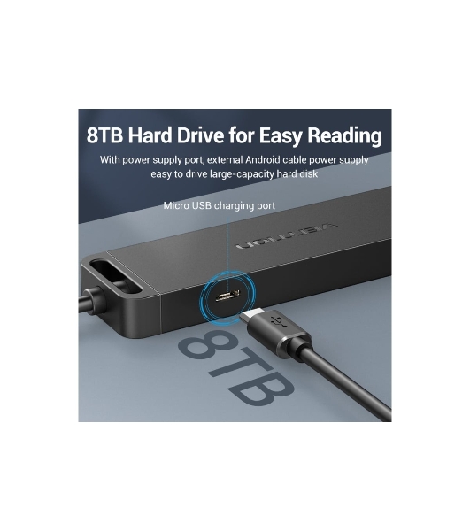Концентратор Vention CHTBB, USB/USB Type-C, USB, USB