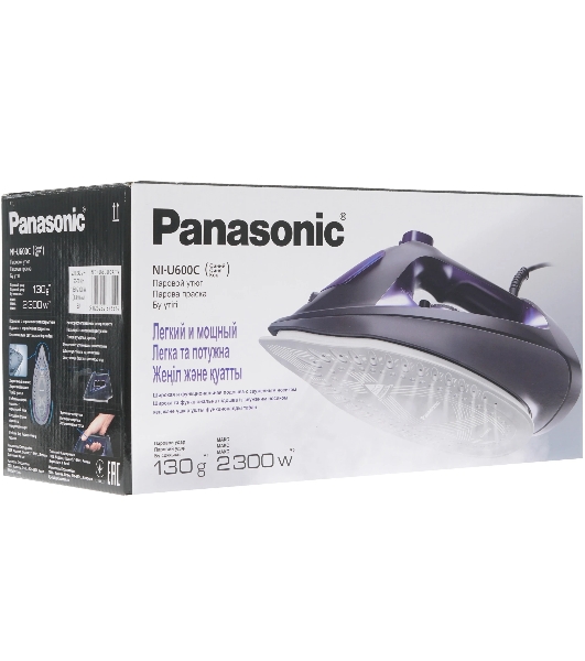 Утюг Panasonic NI-U600CATW синий/черный, 2300 Вт, 35 г/мин, 130 г/мин, 300 мл