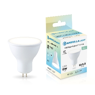 Лампа светодиодная	Ambrella light 161304 LED MR16 13W IC GU5.3 4000K 175-265V
