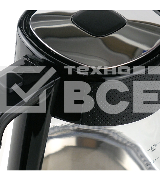 Чайник Centek CT-1014 (черный) стекло 1.7л, 2200Вт, LED, Защита от перегрева, STRIX контроллер