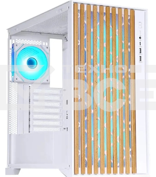 Компьютерный корпус Aerocool / Formula TimberLine T0 белый без БП mATX 6x120mm 6x140mm 2xUSB3.0 audio