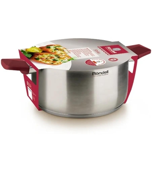 Кастрюля Rondell Strike RDS-813, 2л, 18см, с крышкой, сталь