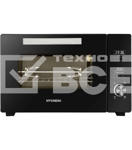 Мини-печь Hyundai MIO-HY100 38л. 1800Вт черный