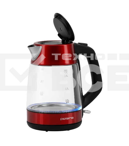 Чайник электрический Polaris PWK 1760CGL 1.7 л, 2150 Вт, красный