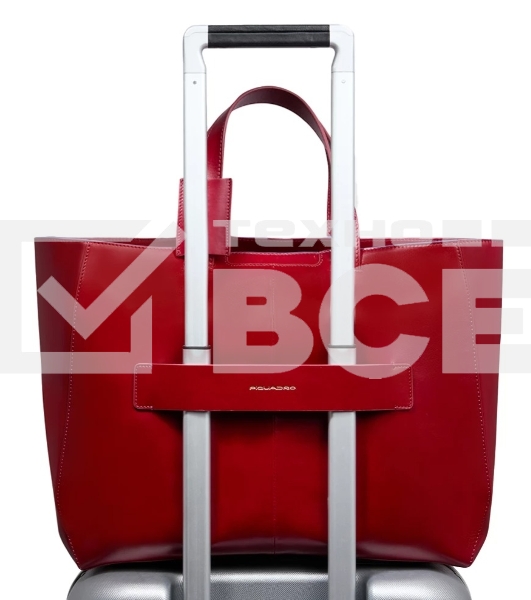 Деловая сумка женская с отделением для ноутбука Piquadro Blue Square BD6680B2/R натур.кожа красный