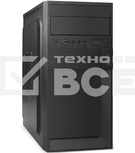 Компьютерный корпус Minitower ExeGate BAA-105U2-01-AAA350 (mATX, БП AAA350 с вент. 8см, 2*USB+2*USB 3.0, аудио, черный)