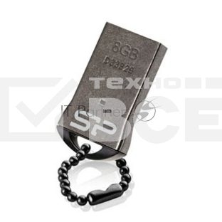 Флешка USB R/W Silicon Power 8Gb Touch T01 SP008Gb,UF2T01V1K USB 2.0 черный/серебристый