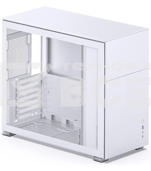 Компьютерный корпус без блока питания Case JONSBO D41 STD, Midi-Tower, TG, no fan, 1xUSB-A 3.2 + 1xUSB-C 3.2, ATX, mATX белый