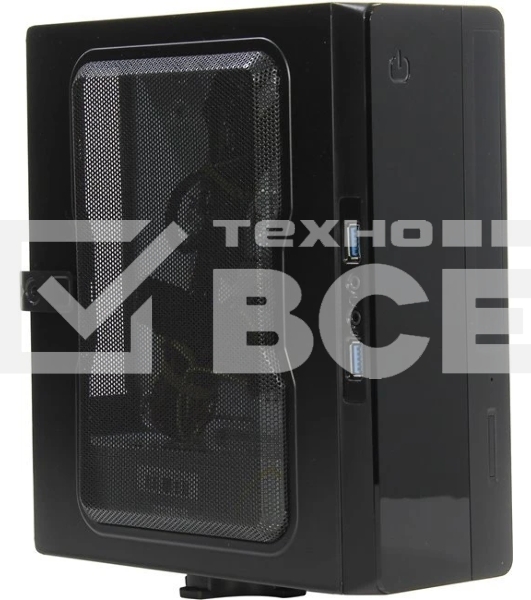 Компьютерный корпус Powerman <EQ101BK> slim ATX 200W Black 6117857 (8см Fan, 2* USB 3.0, Audio, PM-200ATX-PRO APFC)