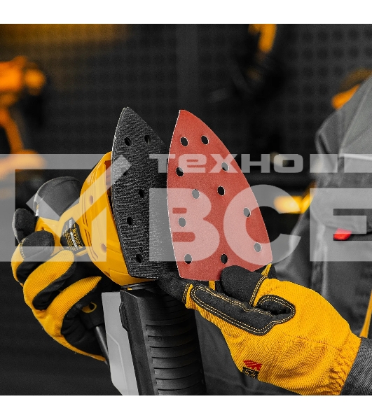 Треугольник абразивный Denzel на ворc. подложке под 