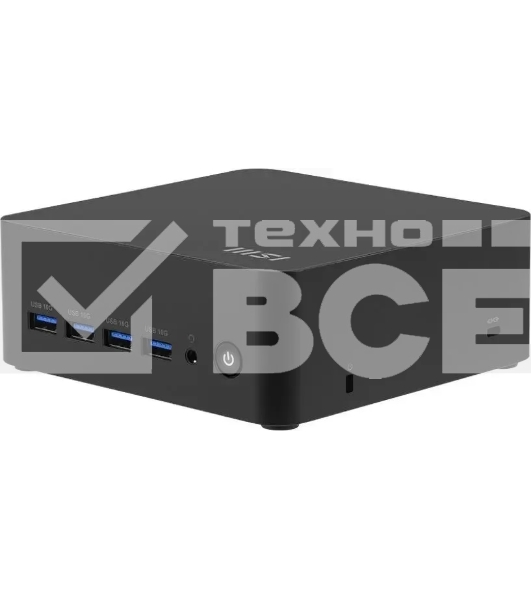 Неттоп MSI Cubi Z AI 8M-008XRU Ryzen 5 8645HS (4.3) 16Gb SSD 512Gb 760M без ОС WiFi BT 120W (9S6-B03231-019)