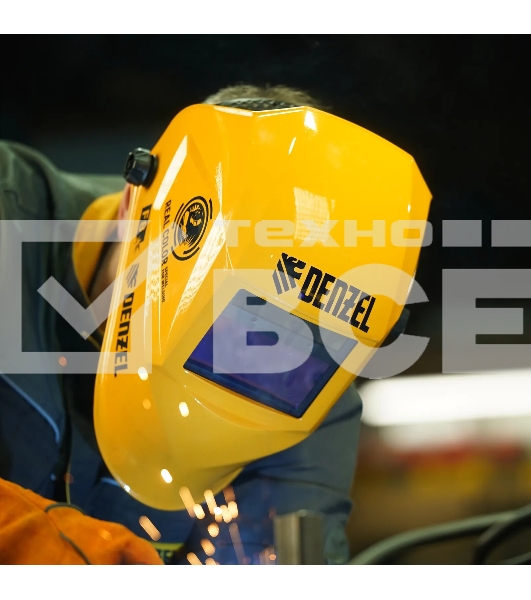 Щиток защитный лицевой (маска сварщика) Denzel F8, см. окно 100х50, Real Color, DIN 4-8/9-13