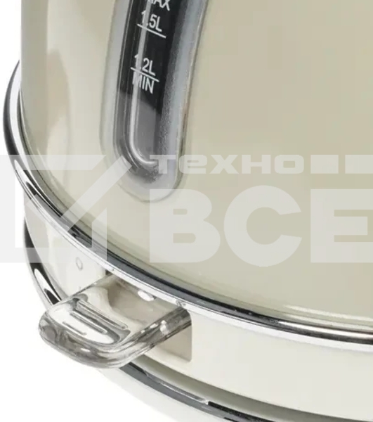 Чайник электрический Ariete Vintage 2877/03. Мощность 2000 Вт, объем 1.7 л, бежевый (6/48)