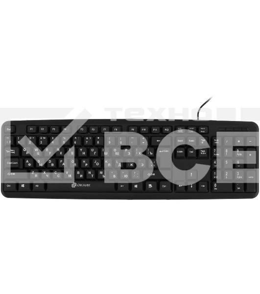 Клавиатура проводная Oklick 180M черный USB