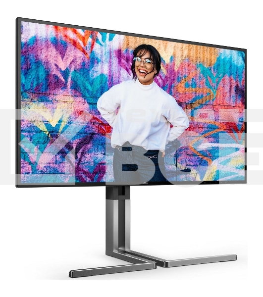 Монитор 27' AOC U27U3CV Nano IPS 3840x2160, 60 Гц (75 Гц макс.), 4 мс, 16:9, 400 кд/м², 2×HDMI 2.0, DP 1.4, USB-C (96 Вт PD), USB Hub (4×USB 3.2 Gen2 + 1×USB-C), RJ-45, 3.5 Jack, динамики (2×3 Вт), DisplayHDR 400, Adaptive-Sync, KVM, черный