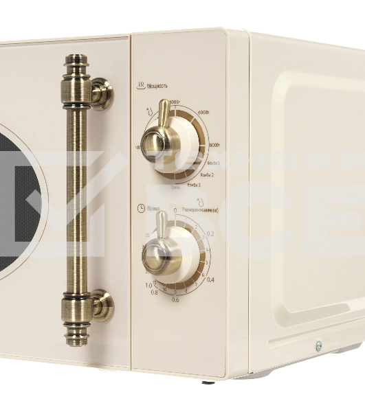 Микроволновая печь Midea MG820CJ9-I2 бежевый, 20 л, 800 Вт, переключатели - поворотный механизм