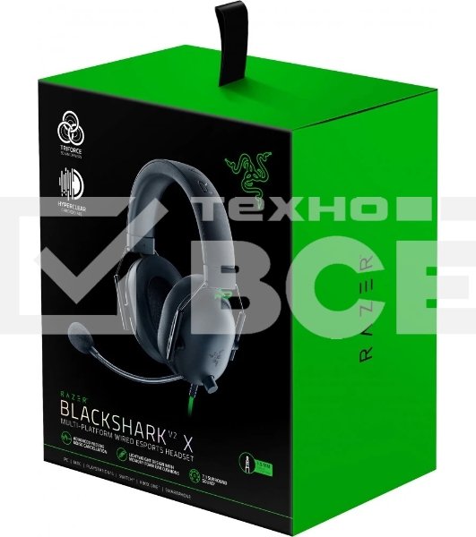Гарнитура Razer Blackshark V2 X чёрный, проводная, 3.5 мм