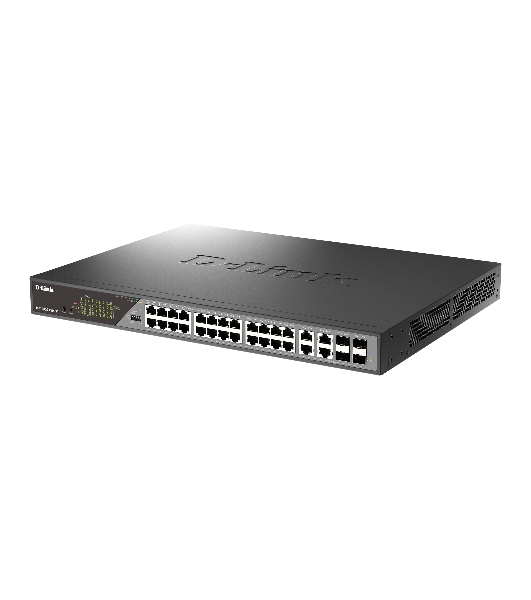 Коммутатор D-Link DSS-200G-28MPP/A1A, 24×1 Гбит/с + 4×1 Гбит/с Combo, настраиваемый