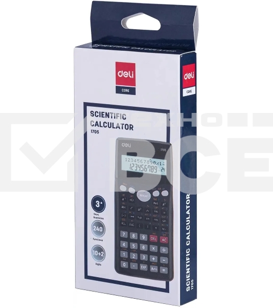 Калькулятор научный Deli E1705 черный 10+2-разр.